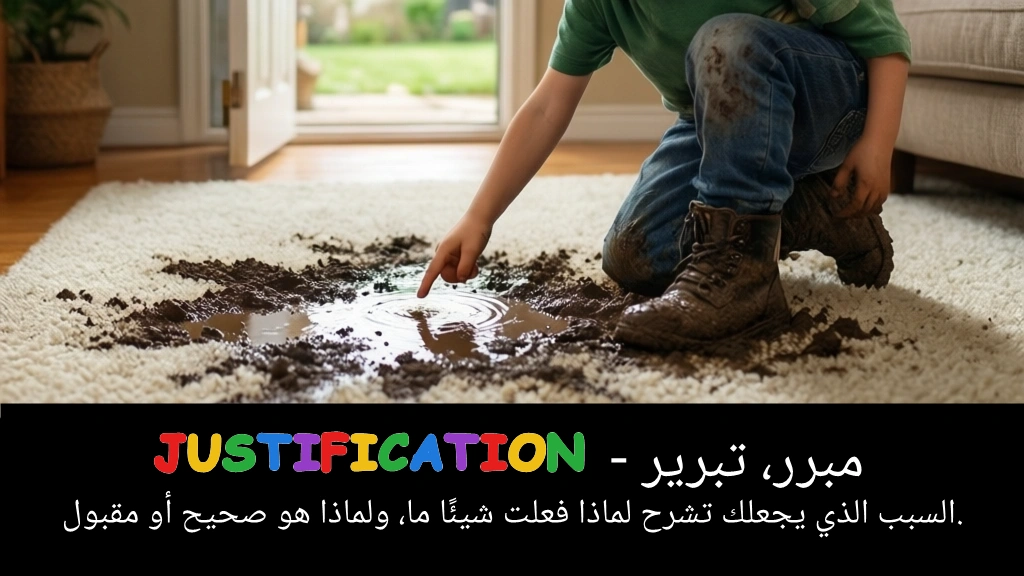 Arabic Illustration for justification